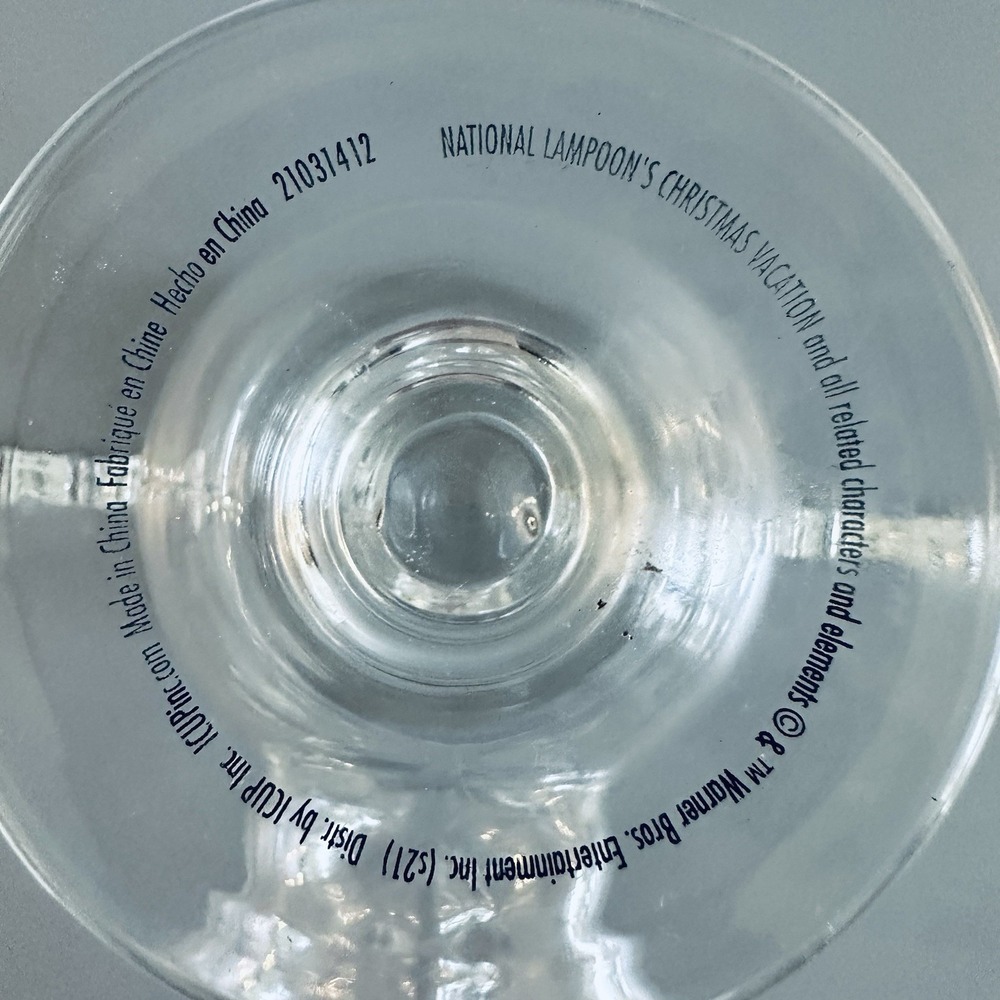 National Lampoon's Glass Moose Mug Christmas Vacation Moose Reindeer Head Clear - Picture 6 of 14